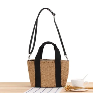 Ladies Cotton Rope Woven Bag Straw Handbag for Women Stylish Ladies Cotton Rope Woven Handbag for Women