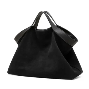 Retro Cowhide Crossbody Bag | Large-Capacity Color-Block Handbag